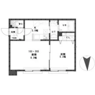 ルミエール植村【1階】の間取り