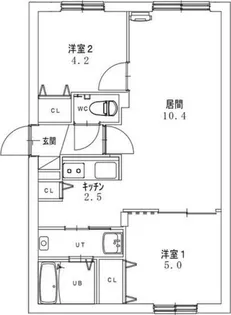 viride tres (ウィリデ トレース)【1階】の間取り
