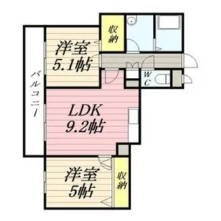 Many’s Court【102号室】の間取り