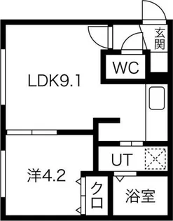 Wynn白石(ウィン)【1階】の間取り