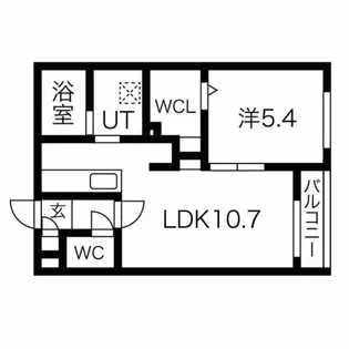 グランメール中の島1-4【5階】の間取り