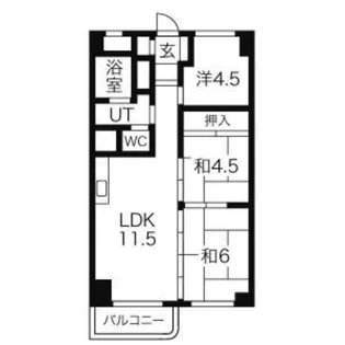 平岸ハイツ第一【707号室】の間取り