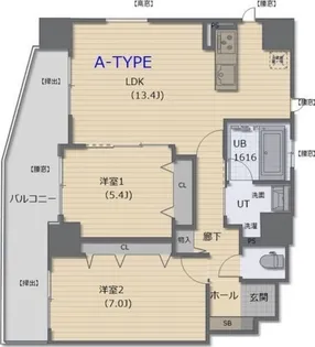 アルカディア平岸パークフロント【2階】の間取り