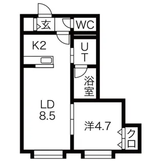 パルティールTM北郷【2階】の間取り