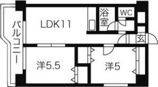 グランデース南郷【3階】の間取り