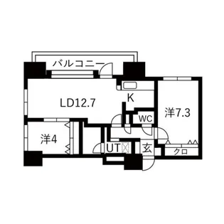 ラ・クラッセ札幌中島公園スクエア【804号室】の間取り