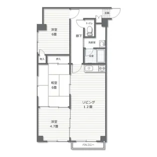 エルカミノ平岸【604号室】の間取り