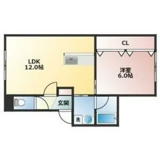 パーチェ元町【203号室】の間取り