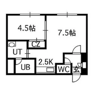 エポック南7条館【1階】の間取り