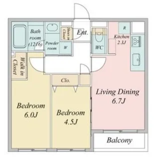 LiveCasa白石【4階】の間取り