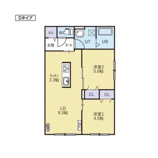 UNIQUS宮の森(ウニクス宮の森)【1階】の間取り