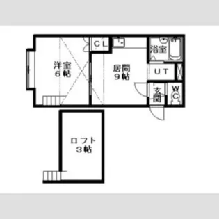 スカイブルーK【201号室】の間取り