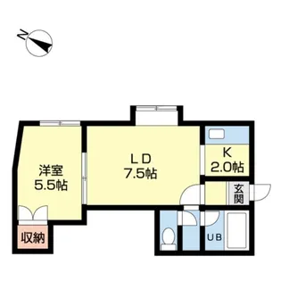 ハイツミルキーウェイ【203号室】の間取り