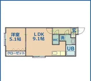 ル・ファール美園【401号室】の間取り