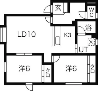 パルミー白石【202号室】の間取り