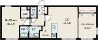SUS平岸【4階】の間取り
