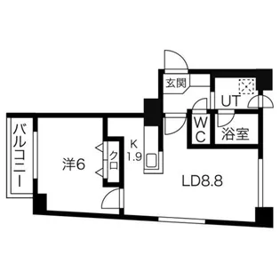 シャトレ東札幌【4階】の間取り
