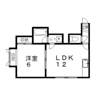 クリオネB【203号室】の間取り