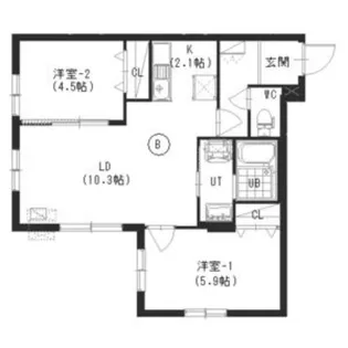 ラグジースペース【3階】の間取り