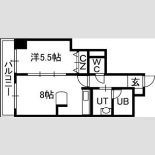 ノースアージュ中島公園【4階】の間取り