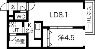 ヴィラーチェ旭町【4階】の間取り