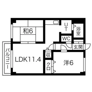 ラムセス南郷【2階】の間取り