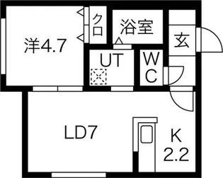 プリオール南郷【1階】の間取り