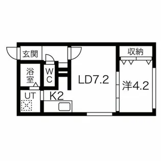 グラシアス山鼻【302号室】の間取り
