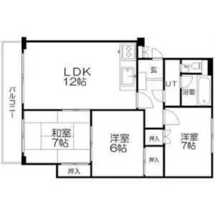 トーカン第2中の島リバーサイド【405号室】の間取り