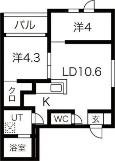 ピースストリートビレッジ【3階】の間取り