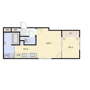 Riches本郷通(リシェス)【4階】の間取り