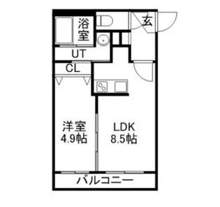 Dolce Vita GAKUENMAE【3階】の間取り