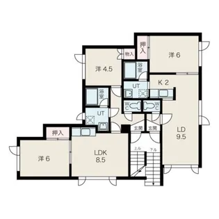 at brunch*陽だまりと彩り*【102号室】の間取り