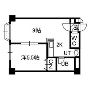 アフロート菊水【4階】の間取り