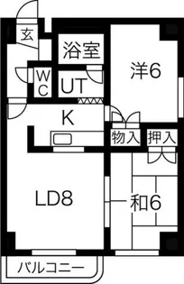 Louvre豊平(ルーヴル豊平)【1階】の間取り