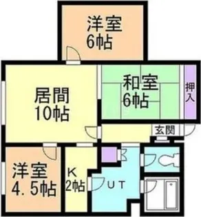 オーバラージュ南郷【A21号室】の間取り