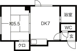 レジデンスかわなみ【7号室】の間取り