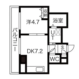 ドエル豊平7条【206号室】の間取り
