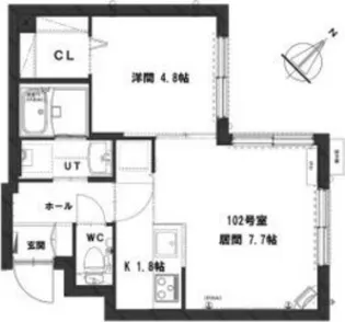 グランメールTS本郷9【1階】の間取り