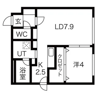 Qualia(クオリア)東札幌【2階】の間取り