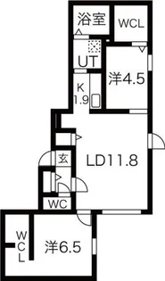 SENNA NISHIOKA【202号室】の間取り