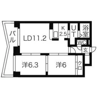 サイラム雅【7階】の間取り