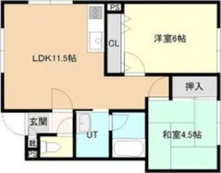 コーポハッピー【201号室】の間取り