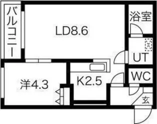 フェリシアコート【301号室号室】の間取り