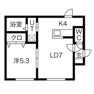 ルミエール西岡【1階】の間取り