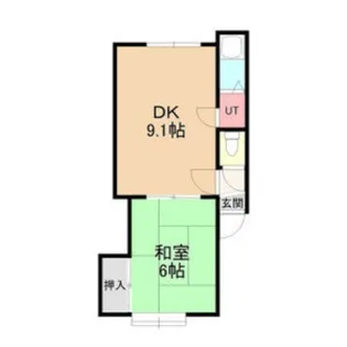 ファミネス北郷【103号室】の間取り
