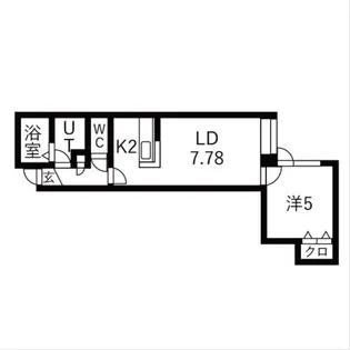ハーモニー ビコウ【106号室】の間取り