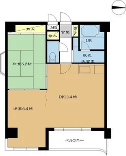 プロシード本通【5階】の間取り