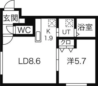 モンヴェール学園前【3階】の間取り