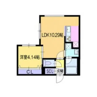 ラ シュエット栄通B【205号室】の間取り